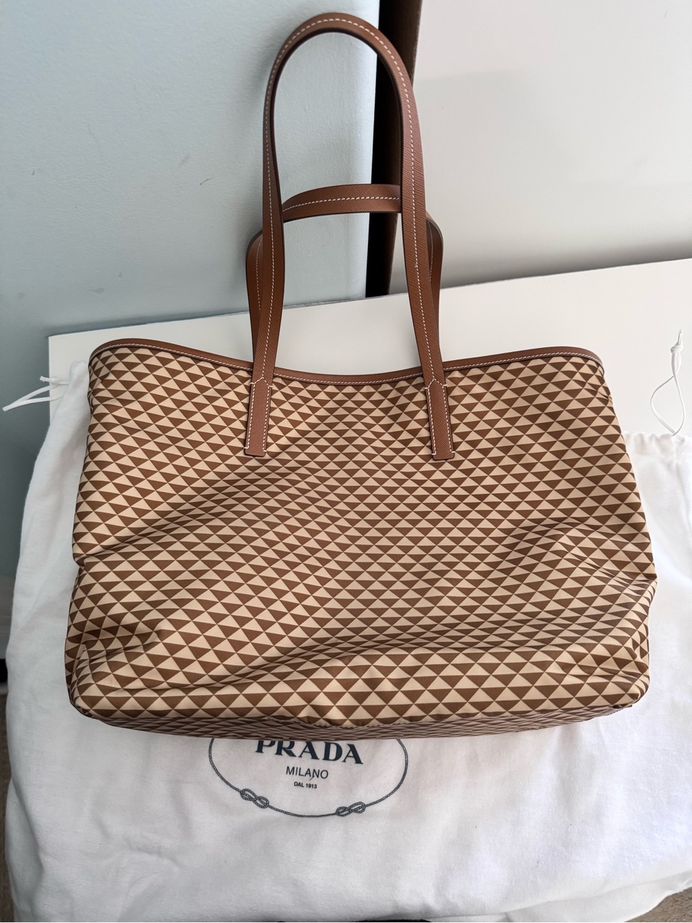 Prada Printed Nylon Tote Like New - Picture 3 of 15
